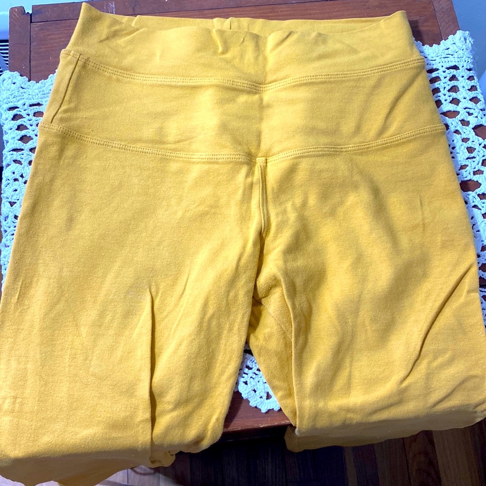 Mustard hard tail leggings